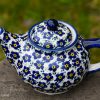 Ditzy Blue Flower Small Teapot by Ceramika Manufaktura