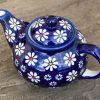 Midnight Daisy Small Teapot for One by Ceramika Manufaktura