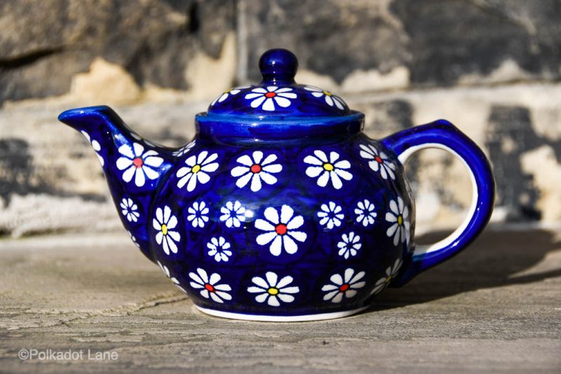 Midnight Daisy Small Teapot for One by Ceramika Manufaktura
