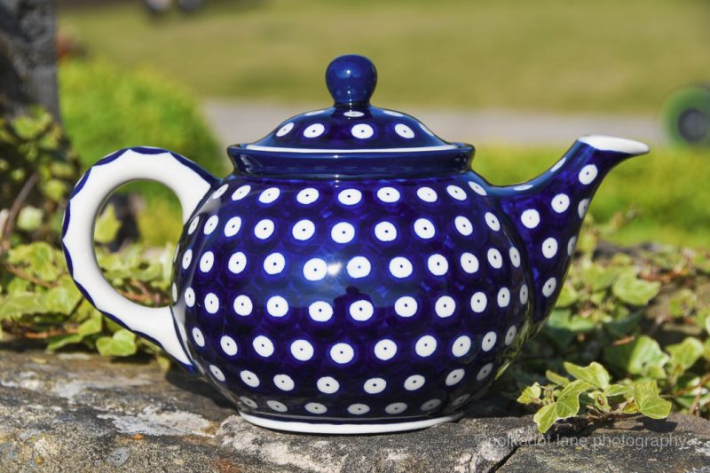 Polkadot Blue Teapot for Two by Ceramika Artystyczna