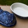 Polish Pottery Weave Pattern Hen Egg Container by Ceramika Manufaktura