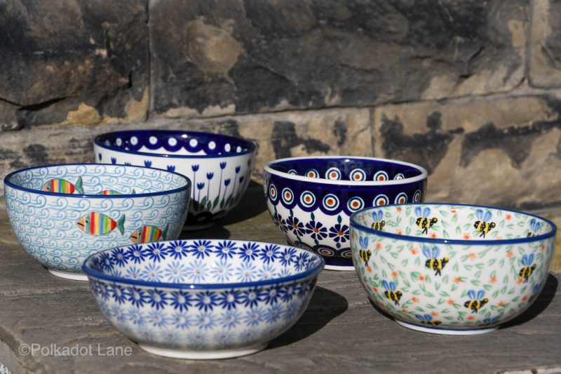 Boleslawiec Stoneware Polish Pottery Soup or Pasta Plate Evas Collection Red Garden 