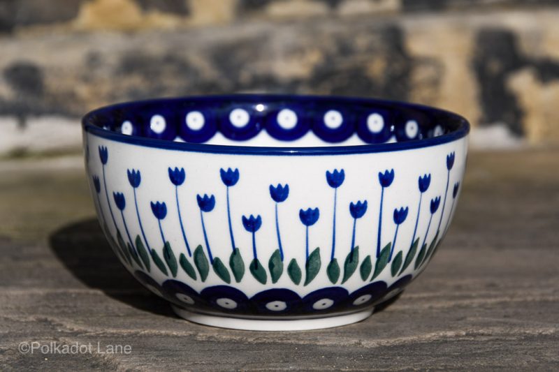 Cereal Bowl Flower Spotty Pattern by Ceramika Artystyczna