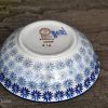 Polish Pottery Unikat Fading Flower Dessert Bowl by Ceramika Manufaktura