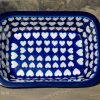 Hearts Pattern Pie Dish by Ceramika Artystyczna