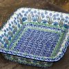 Forget Me Not Oven Dish With Rim by Ceramika Artystyczna