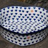 Polish Pottery Small Hearts Pattern Heart Dish by Ceramika Artystyczna