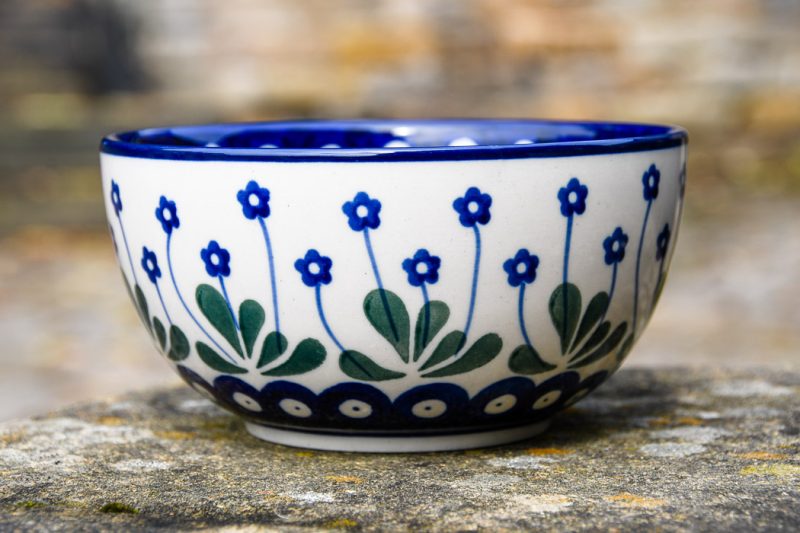 Daisy Spot pattern Cereal Bowl by Ceramika Artystyczna Polish Pottery.