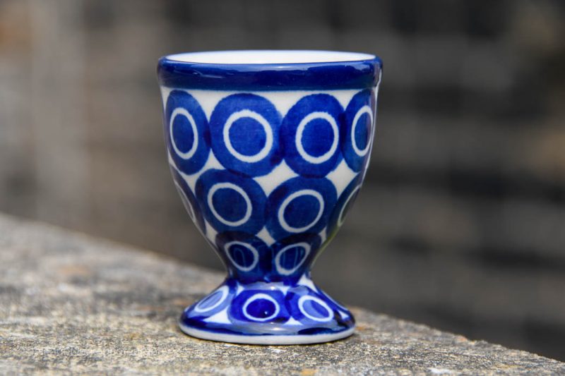 Polish Pottery Circles Pattern Egg Cup by Ceramika Artystyczna