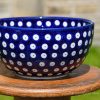 Polkadot Blue Large Cereal Bowl by Ceramika Artystyczna.