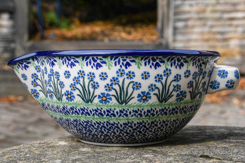 Forget Me Not pattern Large Mixing Bowl by Ceramika Artystyczna