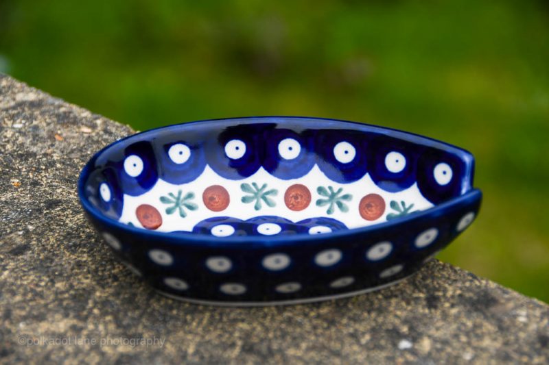 Polish Pottery Fern spot Spoon Rest by Ceramika Artystyczna