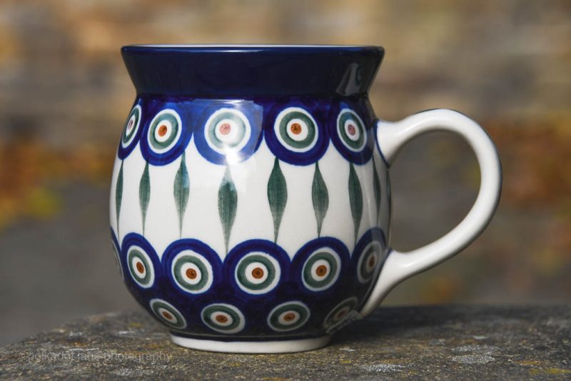 Peacock Leaf Large Mug by Ceramika Artystyczna