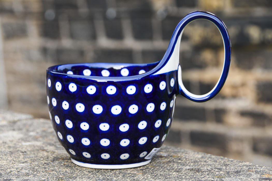 Polkadot Blue Soup Mug