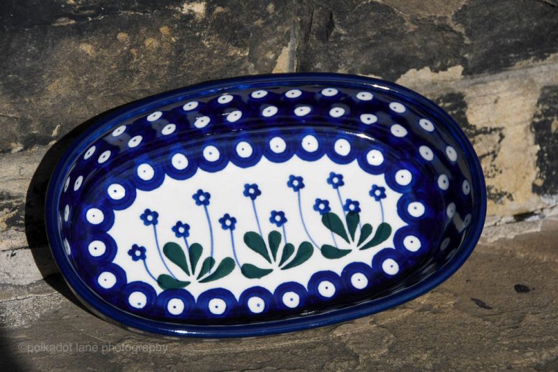 Daisy Spot Small Oval Serving Dish from Polkadot Lane