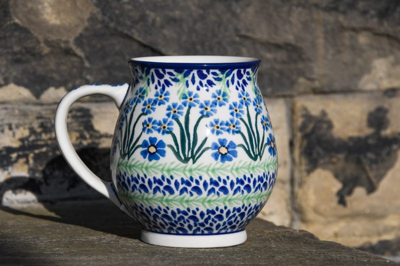 Forget Me Not Cosy mug by Ceramika Artystyczna Polish Ceramics