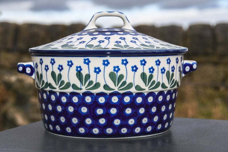 Casserole Dish Daisy Spot Pattern by Ceramika Artystyczna