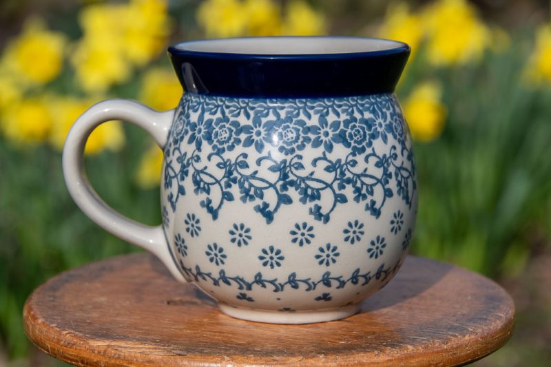Polish Pottery Spring Flower Large Mug by Ceramika Artystyczna