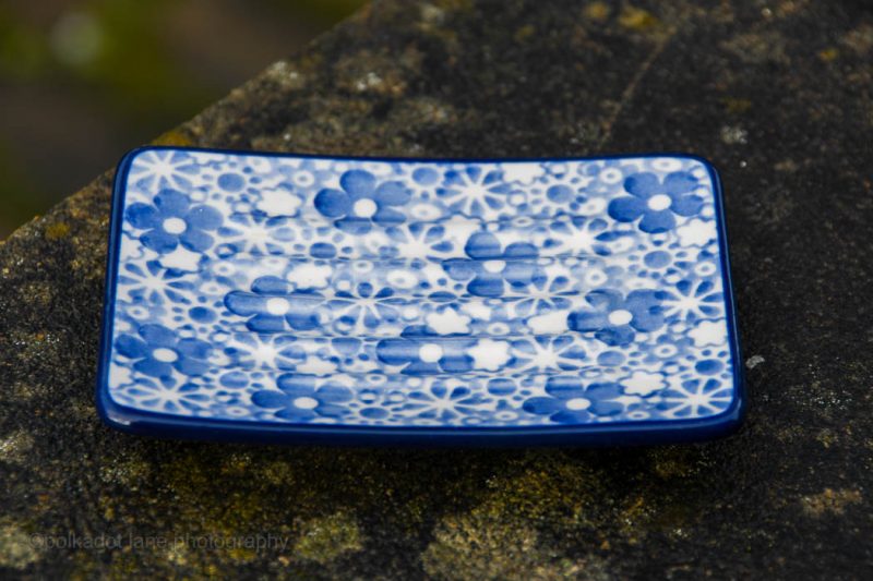 Polish Pottery Calico Pattern Soap Dish by Ceramika Artystyczna. Buy online and in store from Polkadot Lane UK