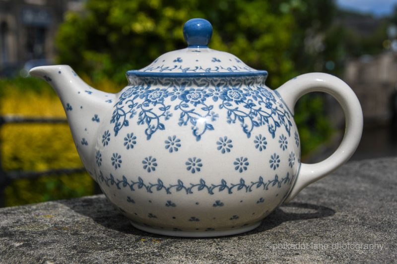 Polish Pottery Spring Flowers Pattern Teapot for Two by Ceramika Artystyczna