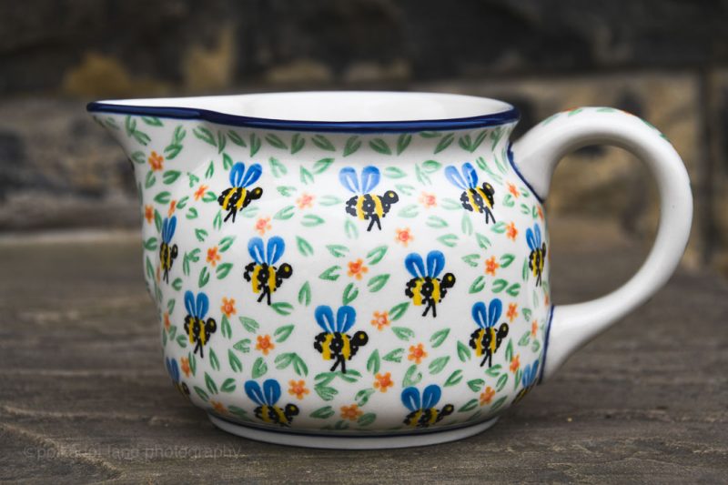 Polish Pottery Bee Pattern Squat Jug from Polkadot Lane.