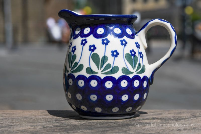 Polish Pottery Daisy Spot Small Jug by Ceramika Artystyczna