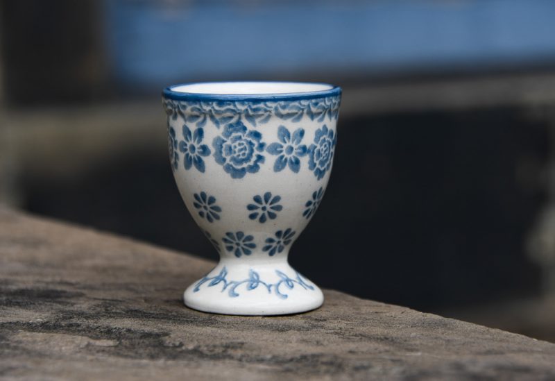 Polish Pottery Spring Flower Pattern Egg Cup by Ceramika Artystyczna