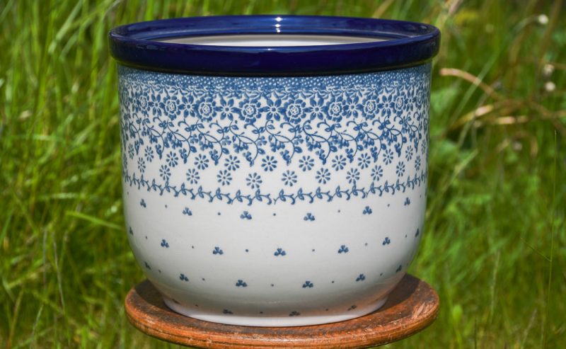 Polish Pottery Spring Flower Plant Pot by Ceramika Artystyczna