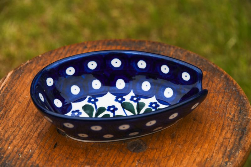 Polish Pottery Spring Flower Spoon Rest by Ceramika Artystyczna