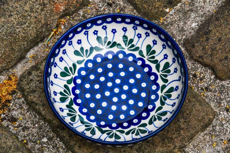 Polish Pottery Daisy Spot Salad Bowl by Ceramika Artystyczna.