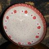 Polish Pottery Red and White Flowers pattern by Ceramika Artystyczna.