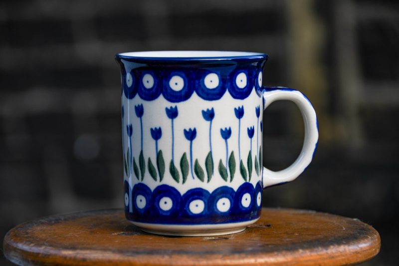 Polish Pottery Medium Size Tea Mug Tulip Spot pattern by Ceramika Artystyczna