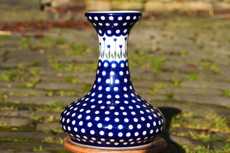 Polish Pottery Tulip Spot Vase made by Ceramika Artystyzna.