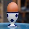 Polish Pottery Egg Cup Blue Spots on White by Ceramika Artystyczna