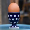 Polish Pottery Polkadot Blue Egg Cup by Ceramika Artystyczna