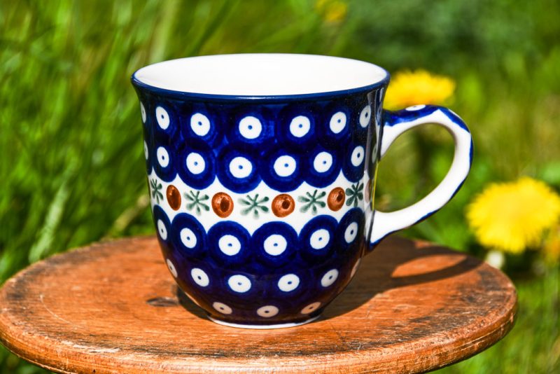 Polish Pottery Fern Spot Mug by Ceramika Artystyczna.