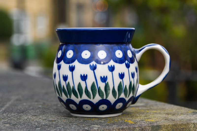 Polish Pottery Tulip Spot pattern Small Mug
