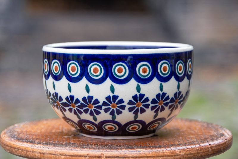 Peacock Daisy Cereal Bowl by Ceramika Artystyczna.