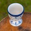 Polish Pottery Cat Pattern Egg Cup by Ceramiika Artystyczna.