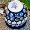 Polish Pottery Large Mug with Ceramika Manufaktura Company stamp.