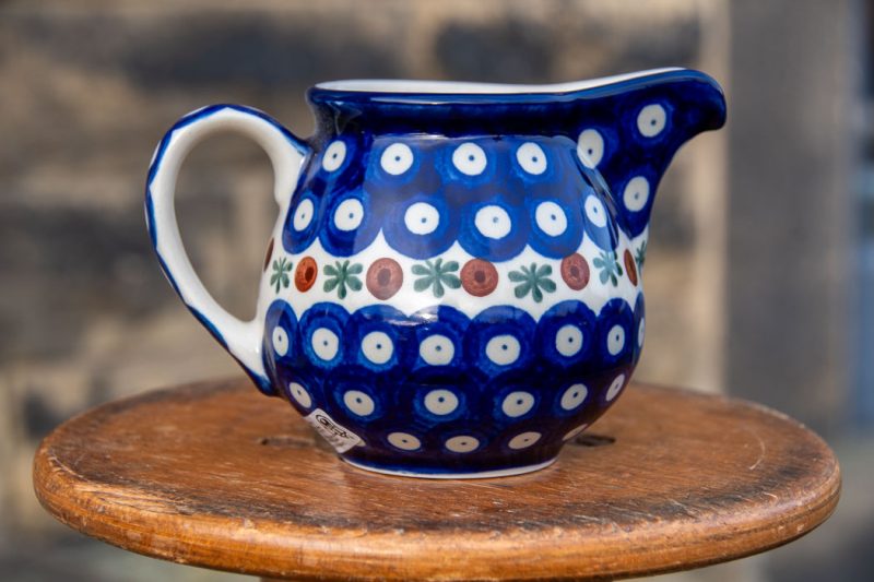 Polish Pottery Milk Jug Fern Spot pattern by Ceramika Artystyczna.