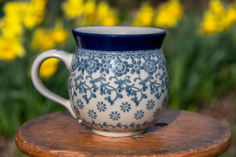 Polish pottery Spring Flowers Mug Medium Size by Ceramika Artystyczna
