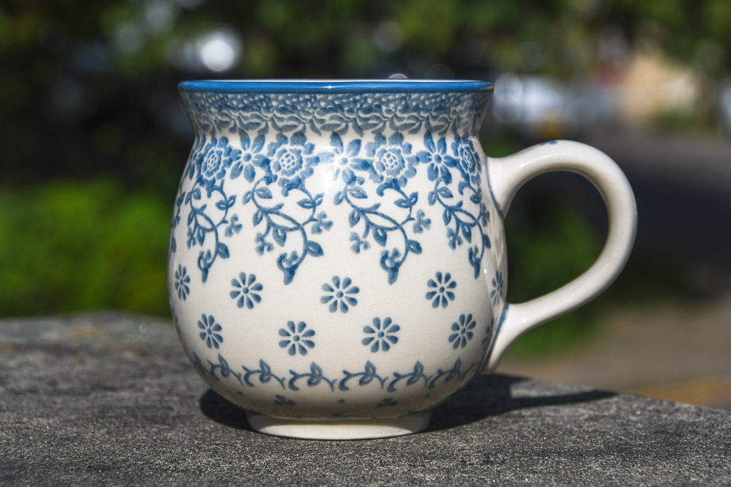 Polish Pottery Mug Spring Flowers pattern by Ceramika Artystyczna