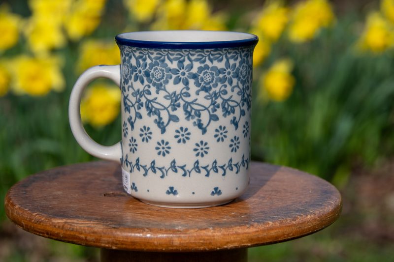 Polish Pottery Tea Mug Spring Flower pattern by Ceramika Artystyczna