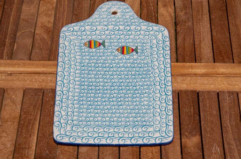 Polish Pottery Fish in The Sea Cutting Board by Ceramika Artystyczna