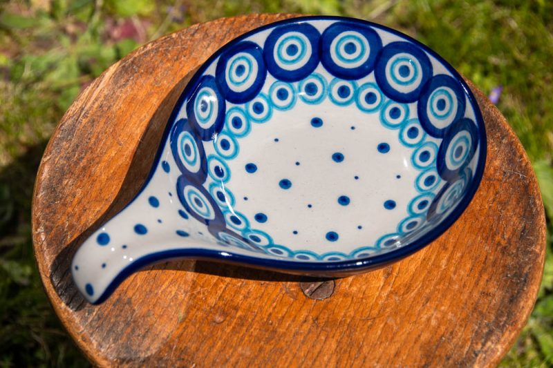 Polis Pottery Nibble Dish Retro Circles pattern by Ceramika Artystyczna