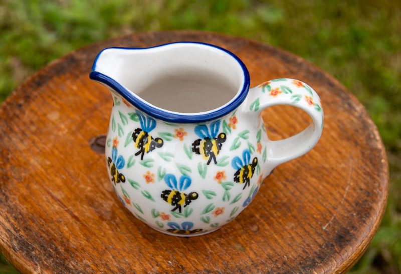 Polish Pottery Bee pattern Small Milk Jug by Ceramika Artystyczna